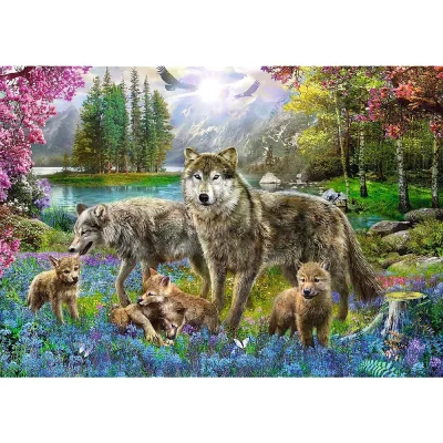 TREFL 1000 Piece Jigsaw Puzzle - Lupine family จิ๊กซอว์ 1000 ชิ้น