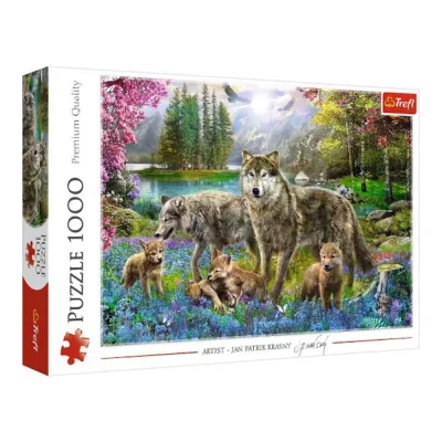 TREFL 1000 Piece Jigsaw Puzzle - Lupine family จิ๊กซอว์ 1000 ชิ้น