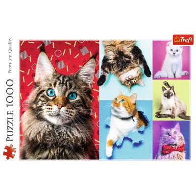 TREFL 1000 Piece Jigsaw Puzzle - Happy cats จิ๊กซอว์ 1000 ชิ้น