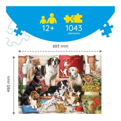 TREFL 1000 Hidden Shapes Piece Jigsaw Puzzle - Doggy Fun จิ๊กซอว์ 1000 ชิ้น