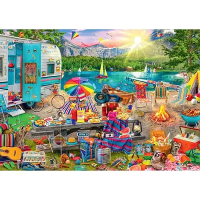 TREFL 1000 Hidden Shapes Piece Jigsaw Puzzle - Motorhome Trip จิ๊กซอว์ 1000 ชิ้น