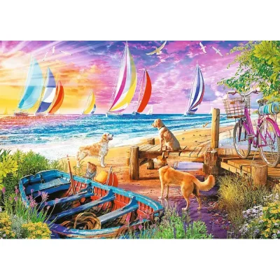 TREFL 1000 UFT Piece Jigsaw Puzzle - Sailboats View จิ๊กซอว์ 1000 ชิ้น