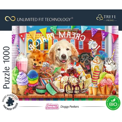 TREFL 1000 UFT Piece Jigsaw Puzzle - Doggy Peekers จิ๊กซอว์ 1000 ชิ้น