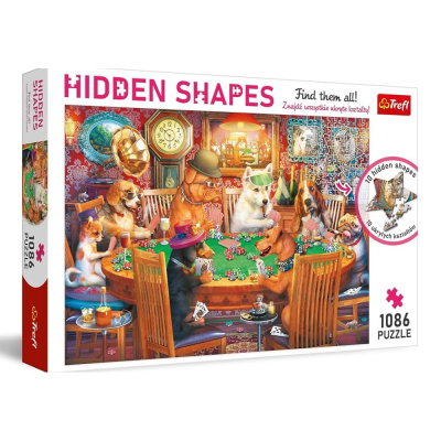 TREFL 1086 Hidden Shapes Piece Jigsaw Puzzle - Game Night จิ๊กซอว์ 1000 ชิ้น+