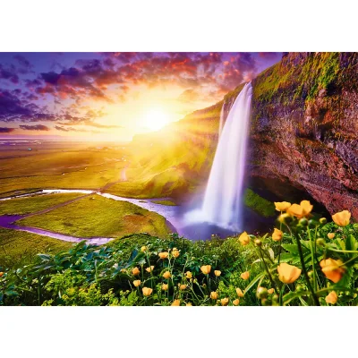 TREFL 1000 UFT Piece Jigsaw Puzzle - Seljalandsfoss Waterfall, Iceland จิ๊กซอว์ 1000 ชิ้น