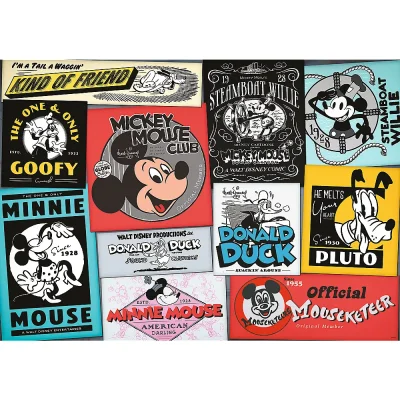 TREFL 1000 UFT Piece Jigsaw Puzzle - Disney Retro Posters / Disney 100 จิ๊กซอว์ 1000 ชิ้น
