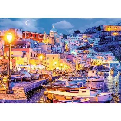 TREFL 1000 Piece Jigsaw Puzzle - Procida island by night, Italy จิ๊กซอว์ 1000 ชิ้น