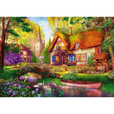 TREFL 1000 PP Piece Jigsaw Puzzle - Tea Time: The Woodland Cottage จิ๊กซอว์ 1000 ชิ้น