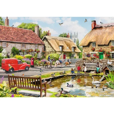 TREFL 1000 PP Piece Jigsaw Puzzle - Tea Time: Summer Village จิ๊กซอว์ 1000 ชิ้น