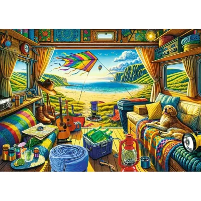 TREFL 1000 PP Piece Jigsaw Puzzle - Tea Time: Van Life จิ๊กซอว์ 1000 ชิ้น