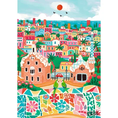 TREFL 1000 PP Piece Jigsaw Puzzle - The Art of Colour: Barcelona, Spain จิ๊กซอว์ 1000 ชิ้น