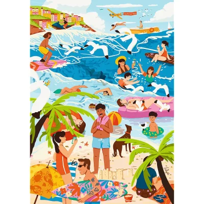 TREFL 1000 PP Piece Jigsaw Puzzle - The Art of Colour: In the Heat of the Holiday Season จิ๊กซอว์ 1000 ชิ้น