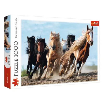 TREFL 1000 Piece Jigsaw Puzzle - Galloping horses จิ๊กซอว์ 1000 ชิ้น