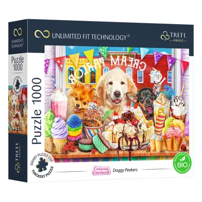 TREFL 1000 UFT Piece Jigsaw Puzzle - Doggy Peekers จิ๊กซอว์ 1000 ชิ้น