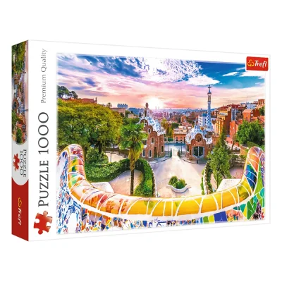 TREFL 1000 Piece Jigsaw Puzzle - Sunset over Barcelona, Spain จิ๊กซอว์ 1000 ชิ้น