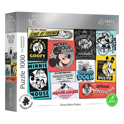TREFL 1000 UFT Piece Jigsaw Puzzle - Disney Retro Posters / Disney 100 จิ๊กซอว์ 1000 ชิ้น
