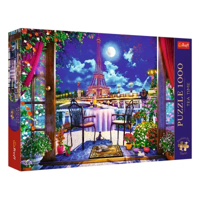 TREFL 1000 PP Piece Jigsaw Puzzle - Tea Time: Parisian Moonlight, Italy จิ๊กซอว์ 1000 ชิ้น
