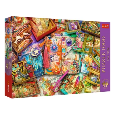 TREFL 1000 PP Piece Jigsaw Puzzle - Tea Time: The Journaler's Desk จิ๊กซอว์ 1000 ชิ้น
