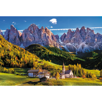 TREFL 1500 Piece Jigsaw Puzzle - Val di Funes valley, Dolomites, Italy จิ๊กซอว์ 1500 ชิ้น