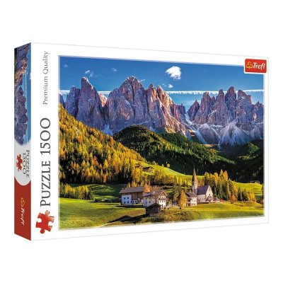 TREFL 1500 Piece Jigsaw Puzzle - Val di Funes valley, Dolomites, Italy จิ๊กซอว์ 1500 ชิ้น
