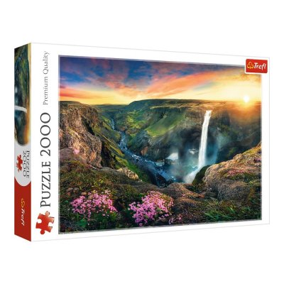 TREFL 2000 Piece Jigsaw Puzzle - Háifoss Waterfall, Iceland จิ๊กซอว์ 2000 ชิ้น