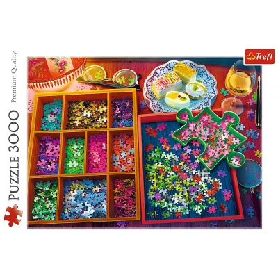 TREFL 3000 Piece Jigsaw Puzzle - Evening with Puzzles จิ๊กซอว์ 3000 ชิ้น