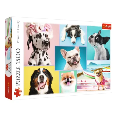 TREFL 1500 Piece Jigsaw Puzzle - Cute dogs จิ๊กซอว์ 1500 ชิ้น