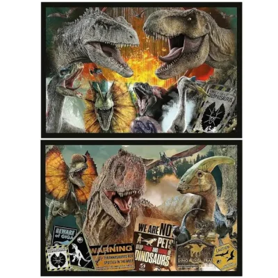 TREFL 2x200 Piece Jigsaw Puzzle - Prehistoric world /Jurrasic จิ๊กซอว์เด็ก 7 ปี+