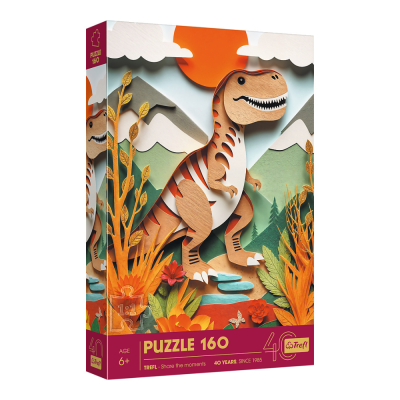 TREFL 160 Piece Jigsaw Puzzle - 40th anni Paper Art: Dinosaur จิ๊กซอว์เด็ก 6 ปี+