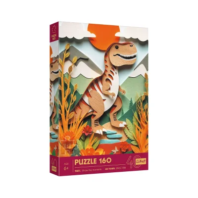 TREFL 160 Piece Jigsaw Puzzle - 40th anni Paper Art: Dinosaur จิ๊กซอว์เด็ก 6 ปี+