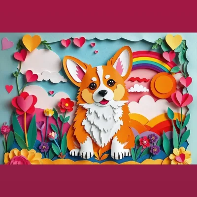 TREFL 160 Piece Jigsaw Puzzle - 40th anni Paper Art: Little dog จิ๊กซอว์เด็ก 6 ปี+