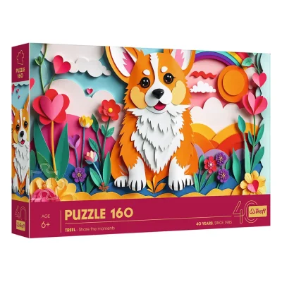 TREFL 160 Piece Jigsaw Puzzle - 40th anni Paper Art: Little dog จิ๊กซอว์เด็ก 6 ปี+