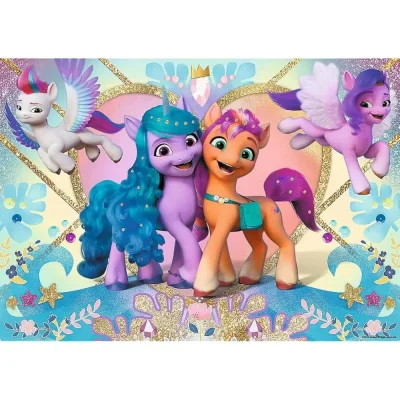 TREFL 100 Piece Glitter Piece Jigsaw Puzzle - Shiny Ponies, My Little Ponies / จิ๊กซอว์เด็ก 5 ปี+