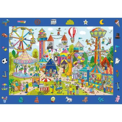 TREFL 100 Piece Jigsaw Puzzle - Observation Spy Guy - Amusement park จิ๊กซอว์เด็ก 5 ปี+