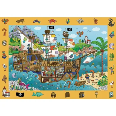 TREFL 100 Piece Jigsaw Puzzle - Observation Spy Guy - Pirate ship จิ๊กซอว์เด็ก 5 ปี+