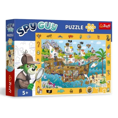 TREFL 100 Piece Jigsaw Puzzle - Observation Spy Guy - Pirate ship จิ๊กซอว์เด็ก 5 ปี+