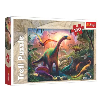 TREFL 100 Piece Jigsaw Puzzle - Dinosaurs' land จิ๊กซอว์สำหรับเด็ก 5 ปี+