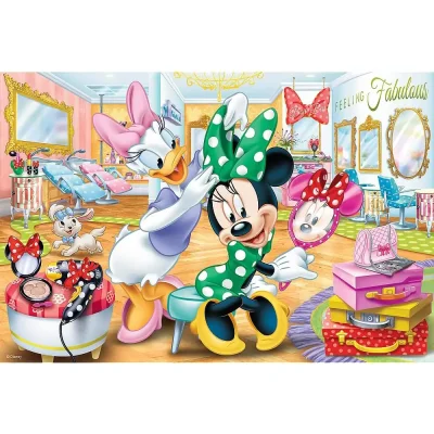 TREFL 100 Piece Jigsaw Puzzle - Minnie in beauty parlous, Minnie / Disney จิ๊กซอว์เด็ก 5 ปี+