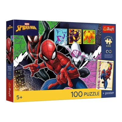 TREFL 100 PP Piece Jigsaw Puzzle -  The Brave Spiderman จิ๊กซอว์สำหรับเด็ก 5 ปี+