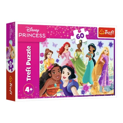 TREFL 60 Piece Jigsaw Puzzle -  Princesses in Action / Disney Princess จิ๊กซอว์สำหรับเด็ก 4 ปี+