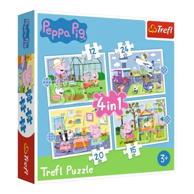 TREFL 4in1 Jigsaw Puzzle - Holiday recollection / Peppa Pig จิ๊กซอว์เด็ก 3 ปี+