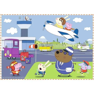 TREFL 4in1 Jigsaw Puzzle - Holiday recollection / Peppa Pig จิ๊กซอว์เด็ก 3 ปี+