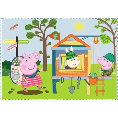 TREFL 4in1 Jigsaw Puzzle - Holiday recollection / Peppa Pig จิ๊กซอว์เด็ก 3 ปี+