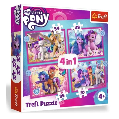 TREFL 4in1 Jigsaw Puzzle - Colorful Ponies / My Little Pony Movie จิ๊กซอว์เด็ก 4 ปี+