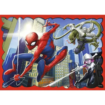 TREFL 4in1 Jigsaw Puzzle - The heroic Spider-Man / Spiderman จิ๊กซอว์เด็ก 4 ปี+
