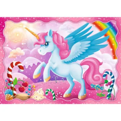 TREFL 4in1 Jigsaw Puzzle - Unicorns and magic จิ๊กซอว์เด็ก 4 ปี+