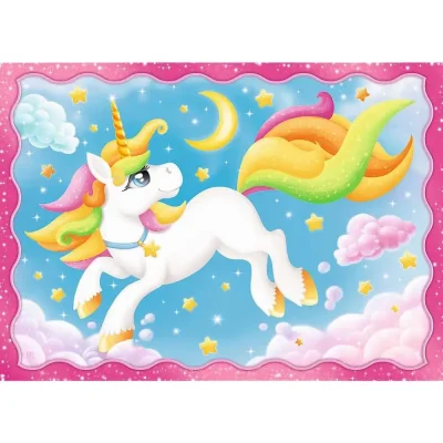 TREFL 4in1 Jigsaw Puzzle - Unicorns and magic จิ๊กซอว์เด็ก 4 ปี+