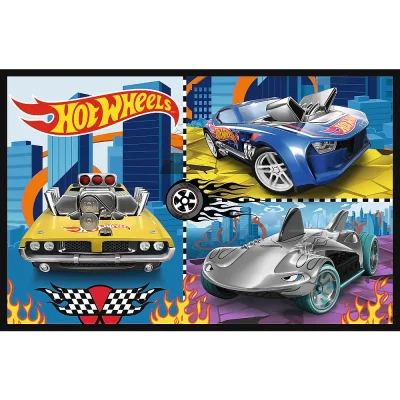 TREFL 2x70 Piece Jigsaw Puzzle - Toy cars / Hot Wheels จิ๊กซอว์สำหรับเด็ก 5 ปี+