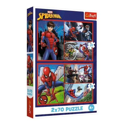 TREFL 2x70 Piece Jigsaw Puzzle - Spider Stories จิ๊กซอว์สำหรับเด็ก 5 ปี+