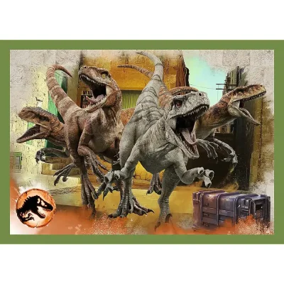 TREFL 4in1 Jigsaw Puzzle - Threatening dinosaurs / Jurassic World จิ๊กซอว์เด็ก 4 ปี+
